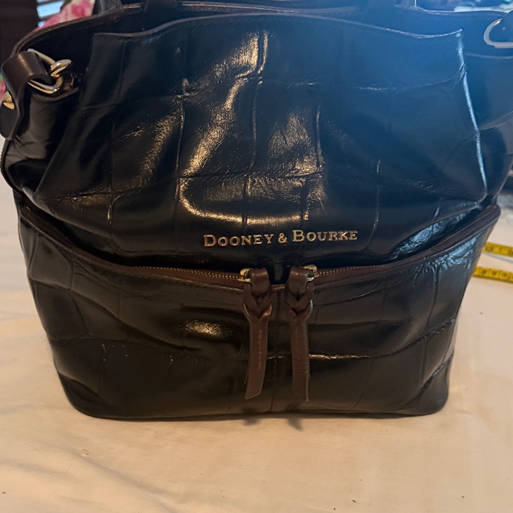 Dooney & Bourke Black Textured Leather Bag